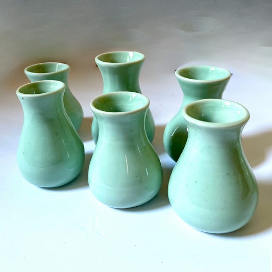 Bud Vases, celadon porcelain