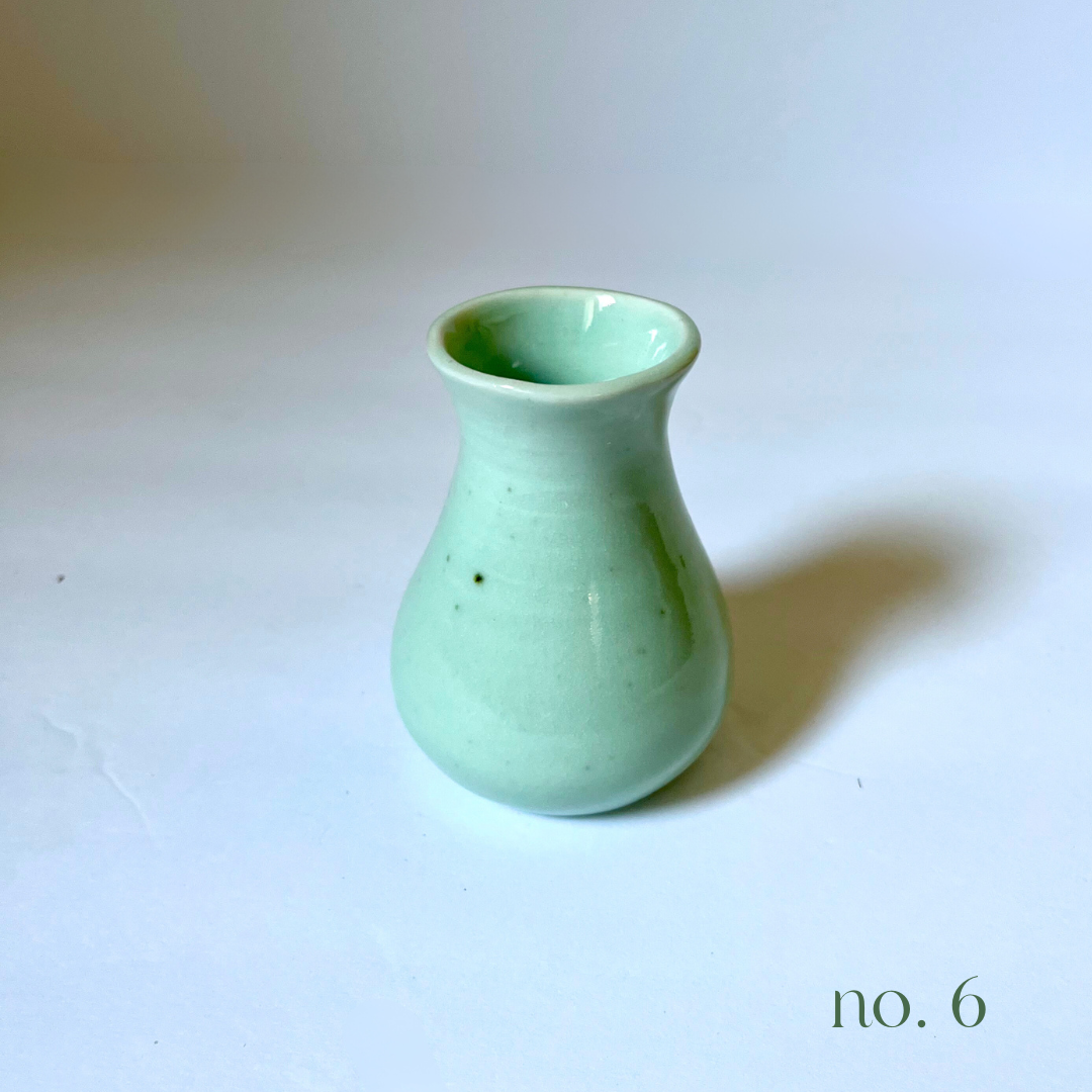 Bud Vases, celadon porcelain