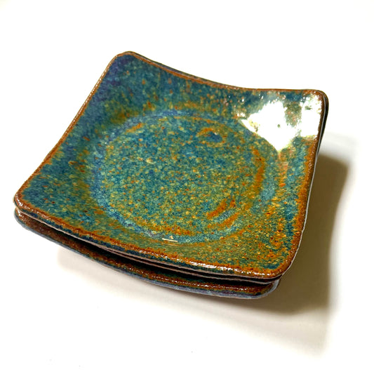 SIDE PLATES - rusty blue