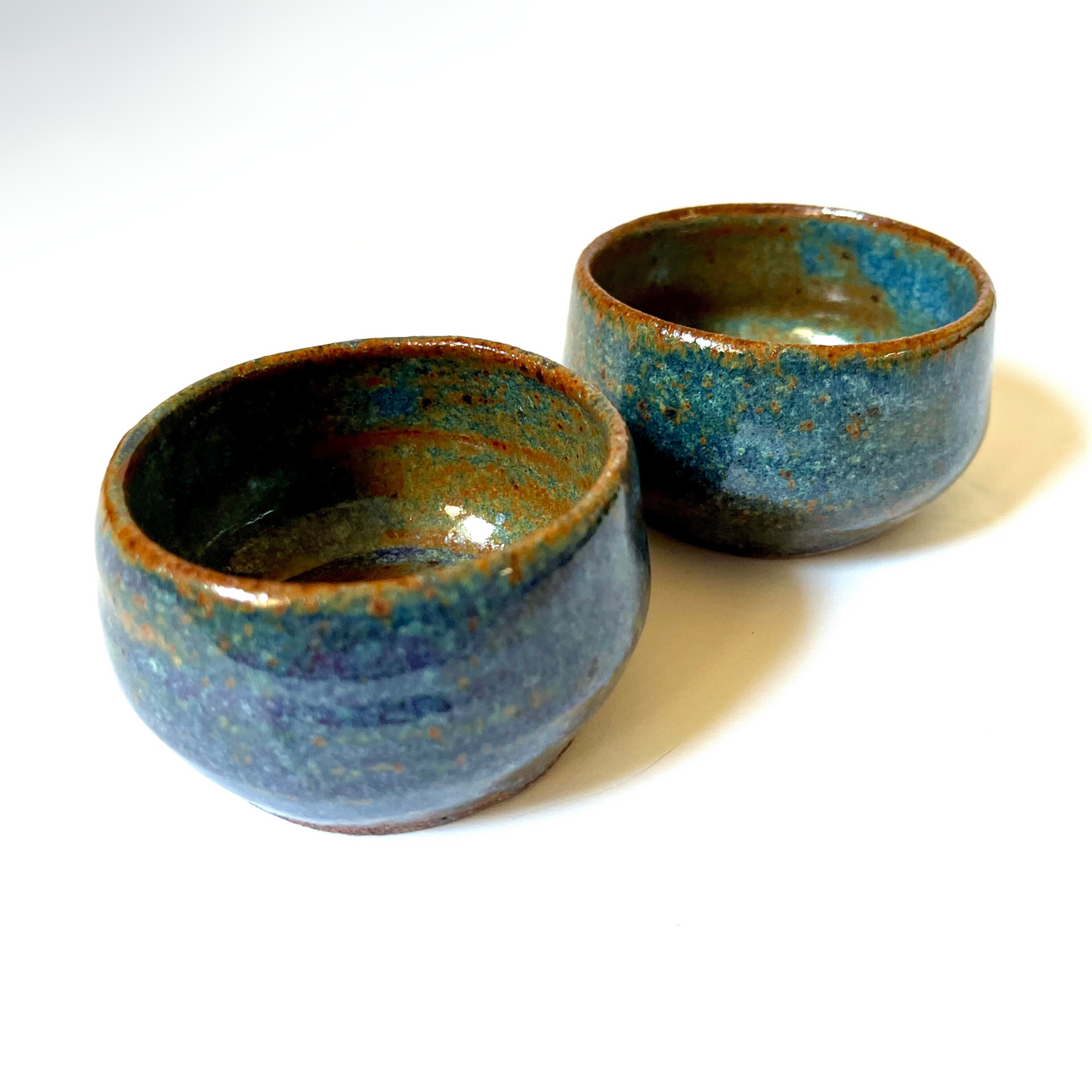 Ceremonial Tea Cups (set of 2) - rusty blue